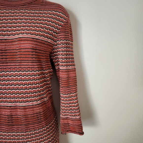 Free People | 70's Boho Groovy Knit 100% Cotton Bodycon Mini Dress - Size M - Picture 4 of 11